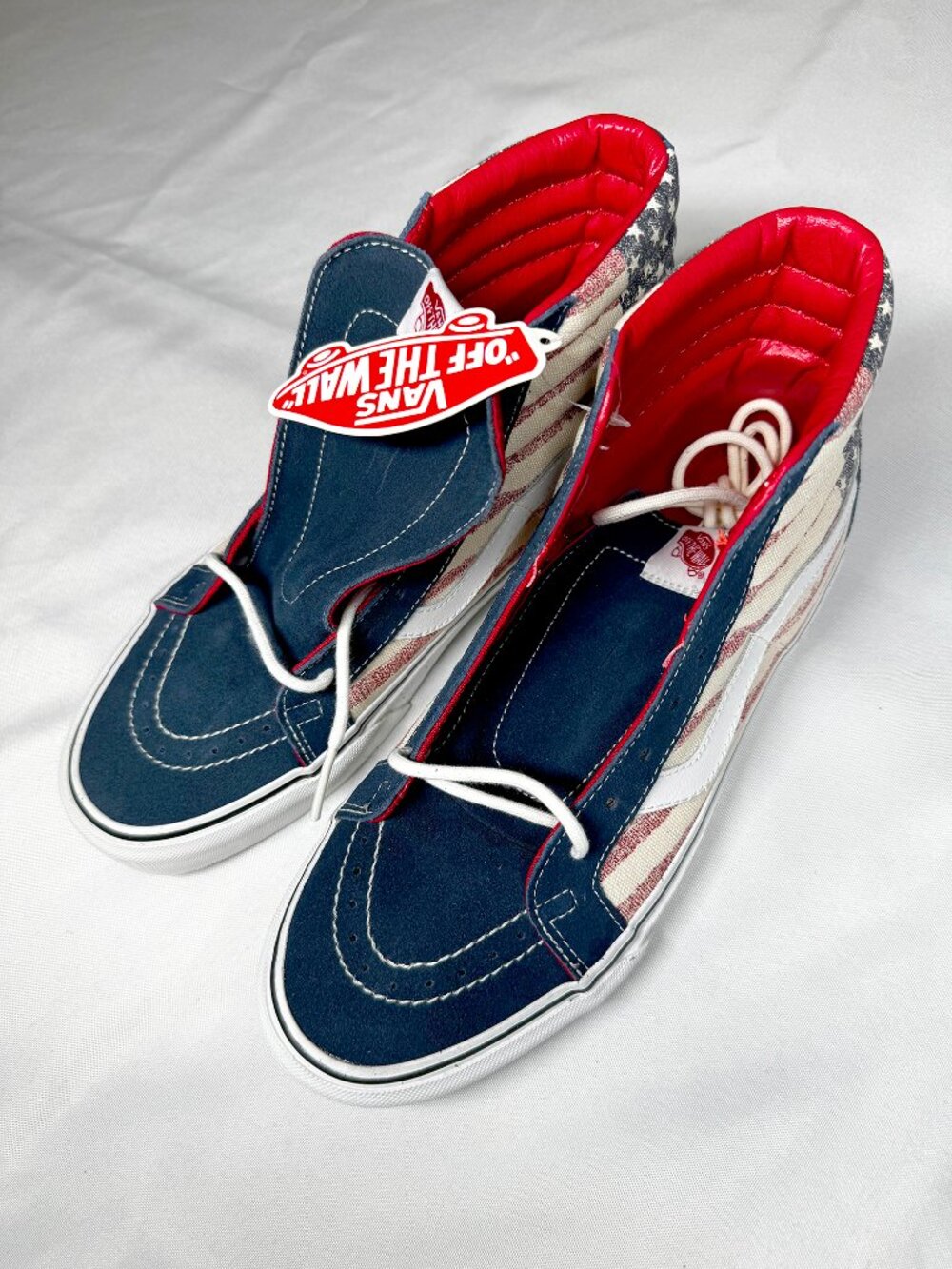 New VANS SK8-Hi Americana Shoes American Flag Men's 9.5 Women's 11 rare